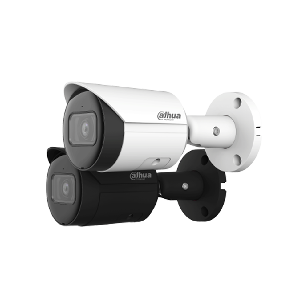Camara Bala Dahua IP 4mp lente fijo 2.8mm iluminación de 30m protección IP67 con SMD P DH-IPC-HFW2441SP-S-0280B